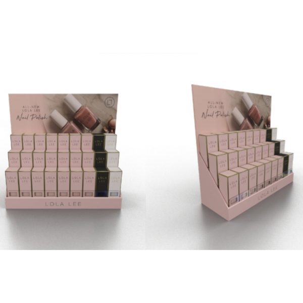 Lola Lee Nail Polish/ Gel Polish Stand (Card Board- capacity for up to 27 bottles)